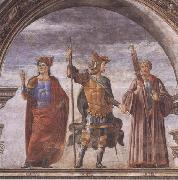 Sandro Botticelli Domenico Ghirlandaio and Assistants,The Roman heroes Decius Mure,Scipio and Cicero oil painting picture wholesale